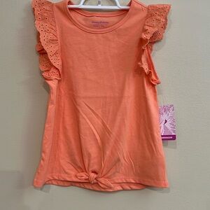 Tommy Bahama Kids Girls Top Ruffled Sleeves Size L10/12